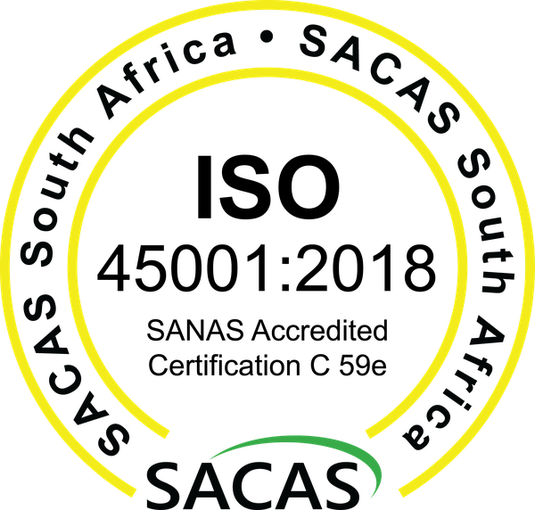 SACAS ISO 45001:2018 SANAS-accredited certification mark